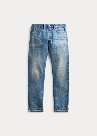 Men's Ralph Lauren Low Straight Selvedge Jeans | 436170ODC